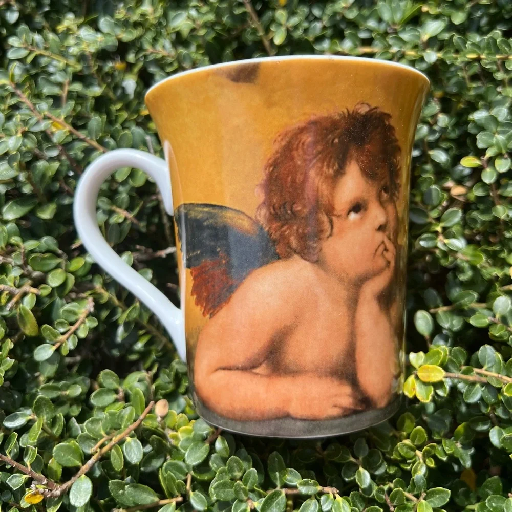 Pier 1 Imports Raphael's Angels Sistine Madonna by Raffaello Santi Porcelain Mug